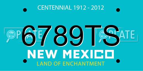 6789TS New Mexico License Plate
