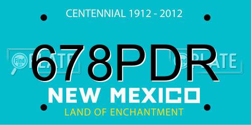 678PDR New Mexico License Plate