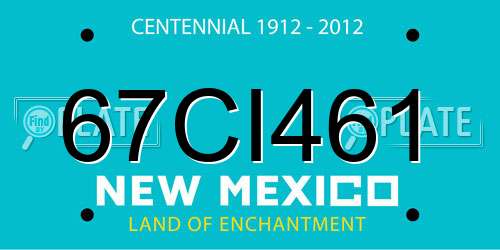 67CI461 New Mexico License Plate
