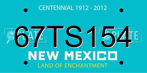 67TS154 New Mexico License Plate