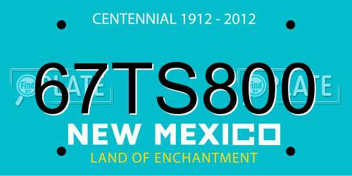 67TS800 New Mexico License Plate