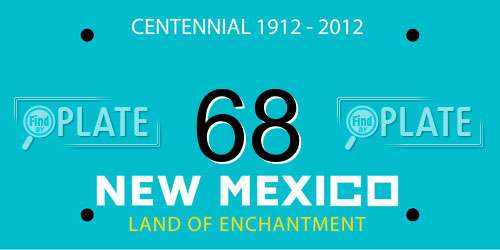 68 New Mexico License Plate