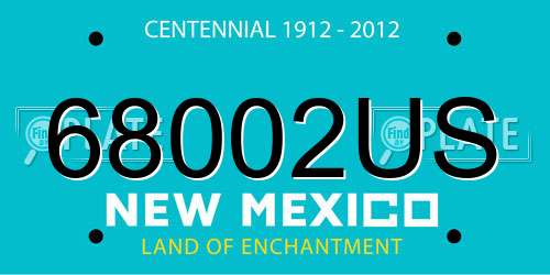 68002US New Mexico License Plate