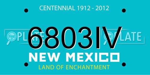 6803IV New Mexico License Plate