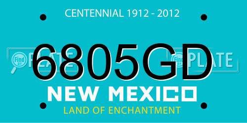6805GD New Mexico License Plate