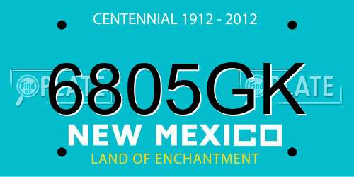 6805GK New Mexico License Plate