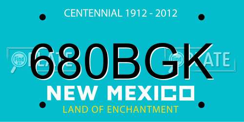 680BGK New Mexico License Plate