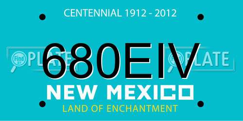 680EIV New Mexico License Plate