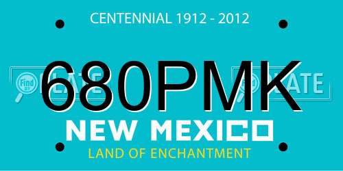 680PMK New Mexico License Plate