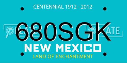 680SGK New Mexico License Plate