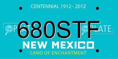 680STF New Mexico License Plate
