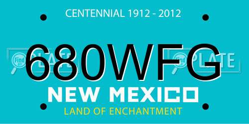 680WFG New Mexico License Plate