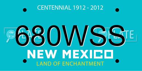 680WSS New Mexico License Plate