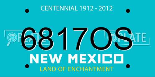 6817OS New Mexico License Plate
