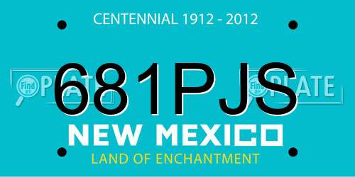 681PJS New Mexico License Plate