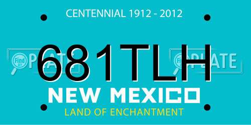 681TLH New Mexico License Plate