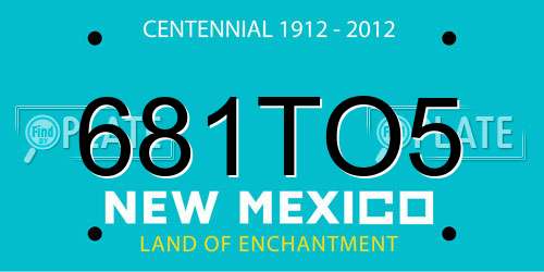 681TO5 New Mexico License Plate