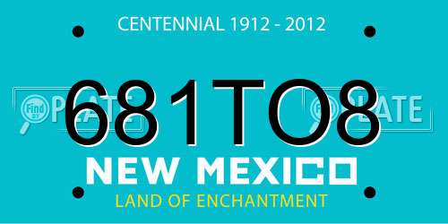 681TO8 New Mexico License Plate