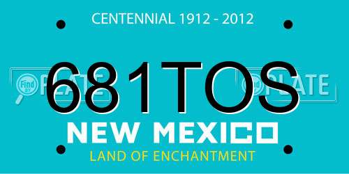 681TOS New Mexico License Plate