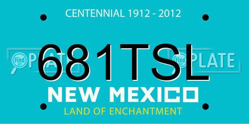 681TSL New Mexico License Plate