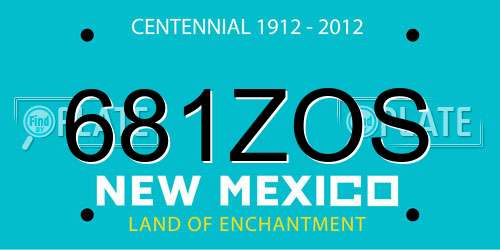 681ZOS New Mexico License Plate