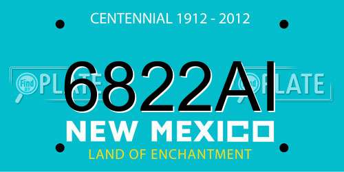 6822AI New Mexico License Plate