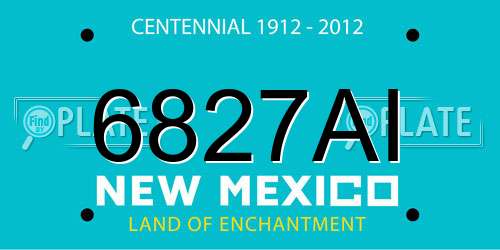 6827AI New Mexico License Plate