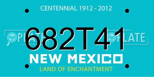 682T41 New Mexico License Plate