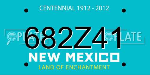 682Z41 New Mexico License Plate