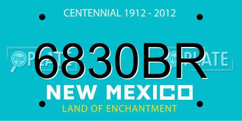6830BR New Mexico License Plate