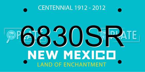 6830SR New Mexico License Plate