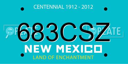 683CSZ New Mexico License Plate