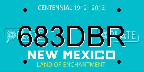 683DBR New Mexico License Plate