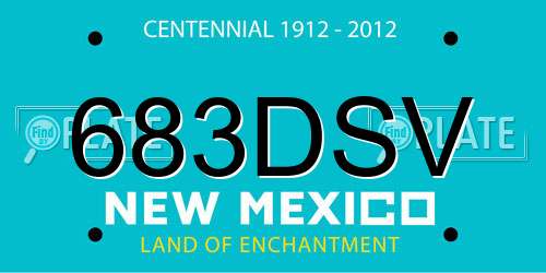 683DSV New Mexico License Plate