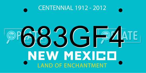 683GF4 New Mexico License Plate