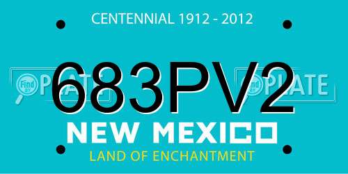 683PV2 New Mexico License Plate