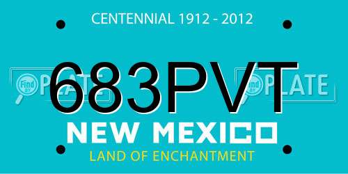 683PVT New Mexico License Plate