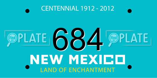 684 New Mexico License Plate