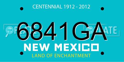 6841GA New Mexico License Plate