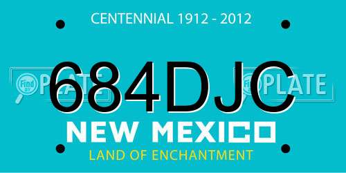 684DJC New Mexico License Plate
