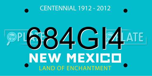 684GI4 New Mexico License Plate