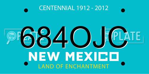684OJC New Mexico License Plate