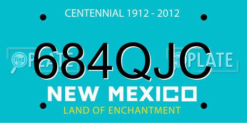 684QJC New Mexico License Plate