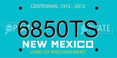6850TS New Mexico License Plate