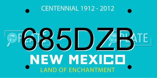 685DZB New Mexico License Plate