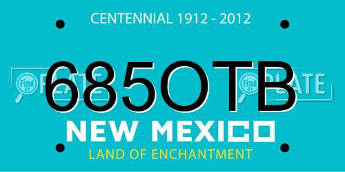685OTB New Mexico License Plate