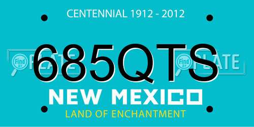 685QTS New Mexico License Plate