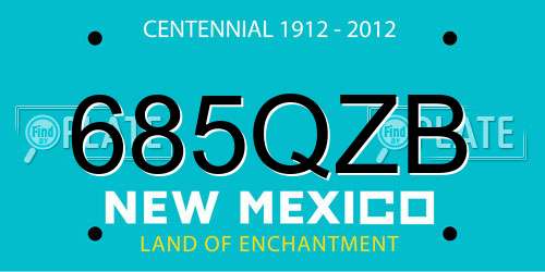 685QZB New Mexico License Plate