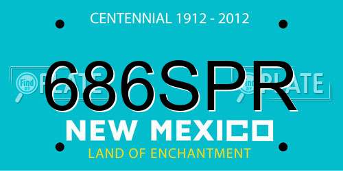 686SPR New Mexico License Plate