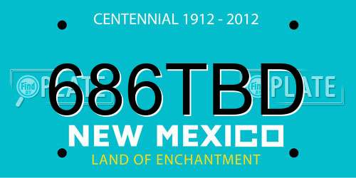 686TBD New Mexico License Plate
